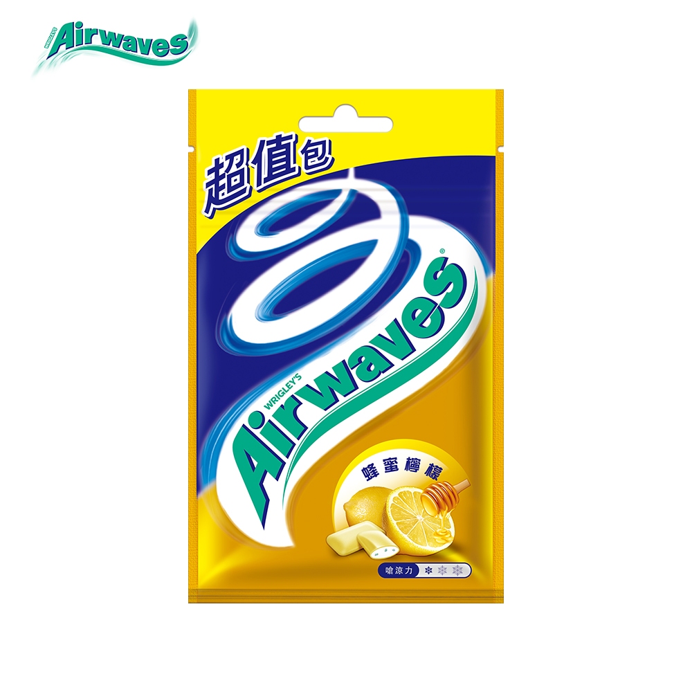 【Airwaves】超涼無糖口香糖 蜂蜜檸檬 62g