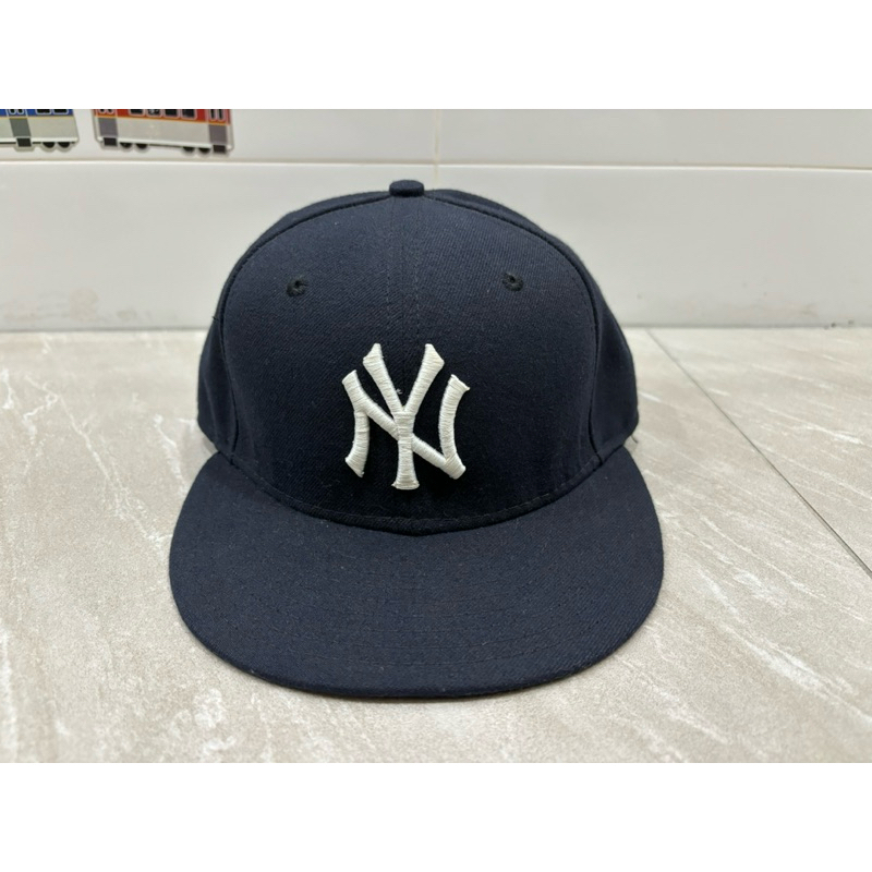 [二手] NEW ERA 59FIFTY NY 紐約洋基 棒球帽 白色Logo MLB 不可調 7又1/8 56.8公分