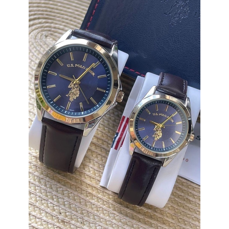US POLO 他和她的藍色錶盤表帶手錶套裝💜預購