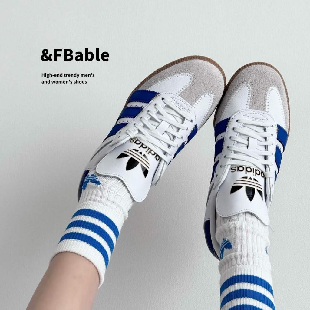 FB&amp; Adidas Originals Samba OG 海軍藍 粗三線 復古鞋 IF1813