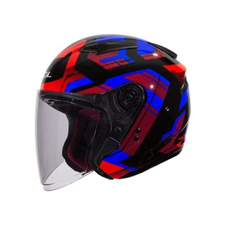 【SOL Helmets】SO-7E開放式安全帽 (星幕 黑/藍紅) ｜ SOL安全帽官方商城｜雙D釦／排齒釦