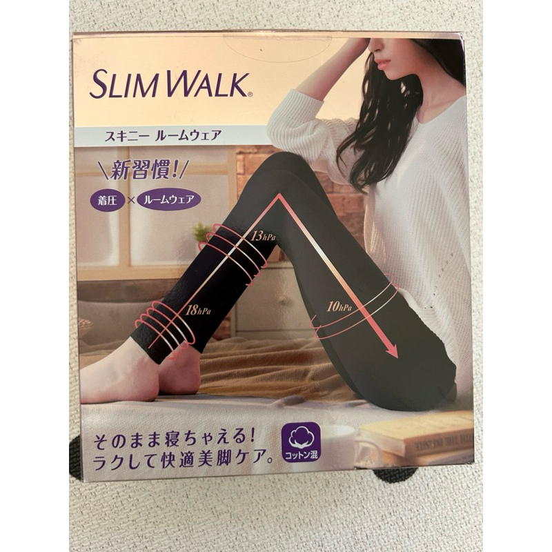 【全新】日本SLIMWALK美腿壓力褲 壓力褲 居家型 黑色L