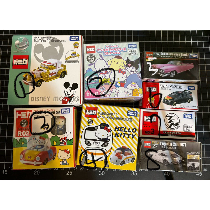 (全新/出清）TAKARA TOMY Tomica 多美小汽車 米奇/三麗鷗/Kitty/本田/凱迪拉克/會場限定