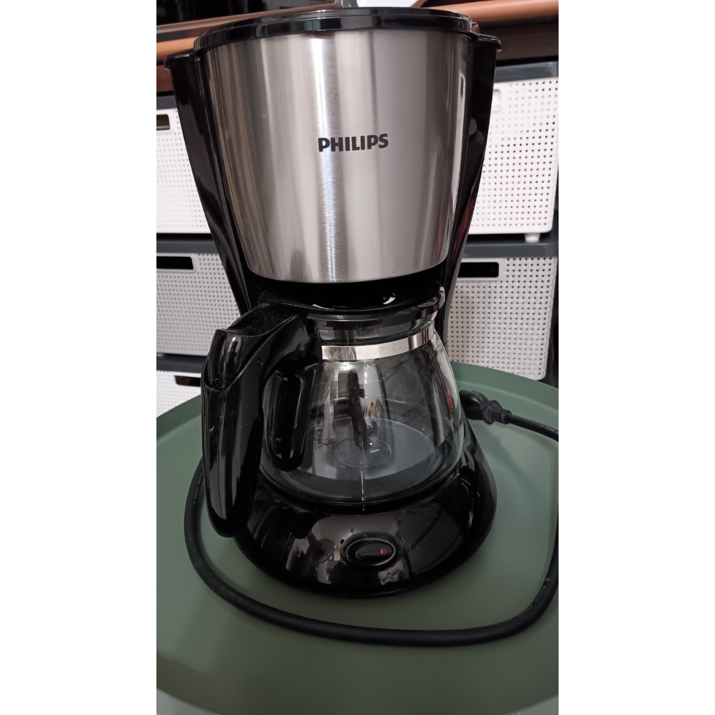 (二手)飛利浦 PHILIPS 濾煮式 全自動咖啡機 家用防滴漏式  咖啡粉( HD7457)
