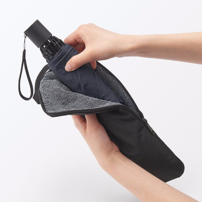 日本 無印良品 muji 折疊傘吸水傘套 超細纖維內刷毛 吸水 快乾 輕量 附扣繩方便收納