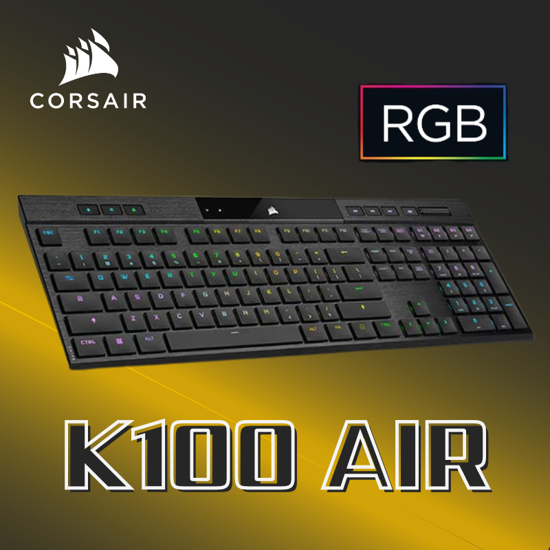 海盜船 CORSAIR K100 AIR 超薄無線機械式鍵盤 公司貨