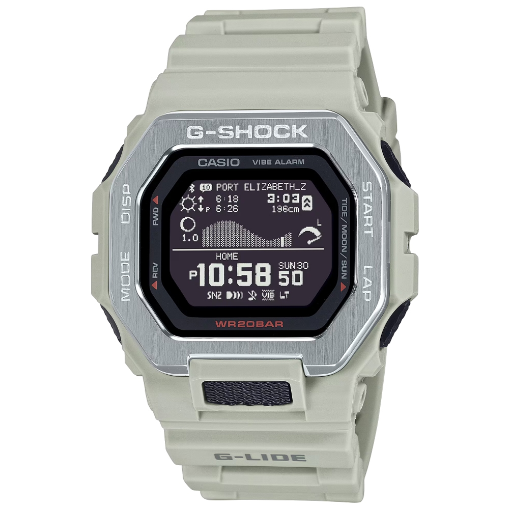 【聊聊甜甜價】CASIO G-SHOCK 藍牙連線 衝浪時尚電子腕錶 GBX-100-8