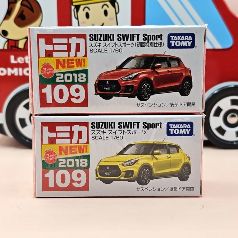 Tomica No.109 Suzuki Swift Sport 鈴木 新車貼  一般+初回一對