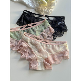 |現貨秒出|Adodo ¨̮♡︎馥郁佳人·法式蕾絲網紗性感內褲 純棉小褲褲 女生內褲 清純辣妹 日系浪漫 性感 火辣