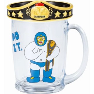 【現貨-日本SUNART】摔角選手玻璃杯（附蓋子） 水杯 啤酒杯 飲料杯 禮物