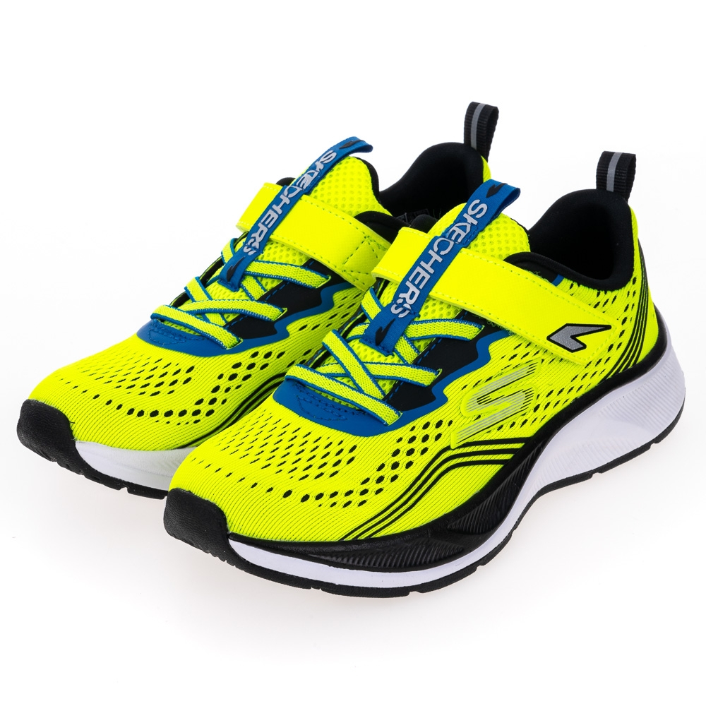【SKECHERS】ELITE SPORT 童鞋 螢光黃 跑鞋 球鞋 運動鞋 寬楦款 - 403950LYLBK