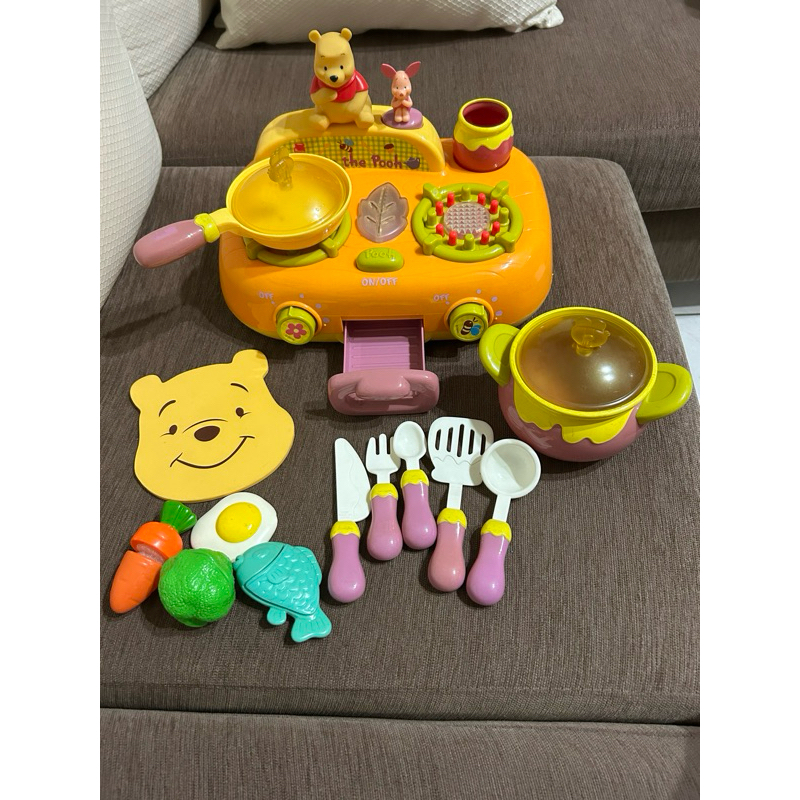 早期 小熊維尼 Pooh 辦家家酒 TOMY 廚房玩具 玩具 二手