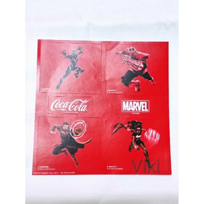 Coca-Cola可口可樂 漫威 Marvel 貼紙 限量商品