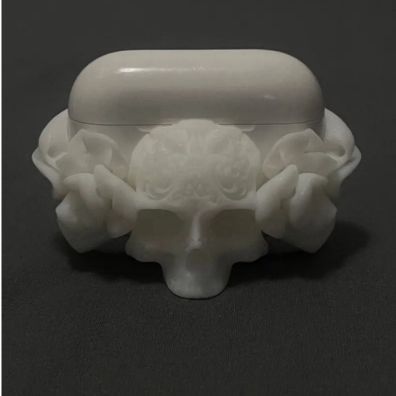 【3D列印】愛與死亡 Airpods Pro 耳機殼 Y2K保護殼 裝飾殼 骷顱 骷顱頭 骨頭 骨骼