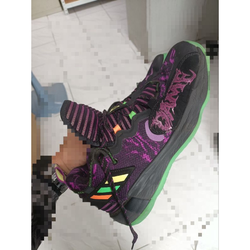 Adidas Dame 7 Extply GCA (H67750)籃球鞋 黑紫 US9.5（二手無鞋盒）