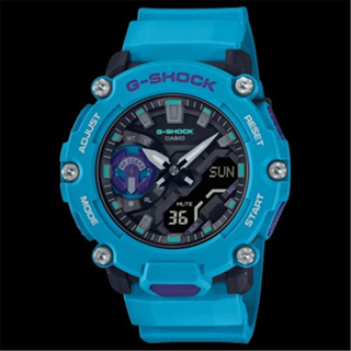 CASIO 卡西歐 G-SHOCK 碳核心防護 碟盤造型設計 雙顯錶 - 藍色 ( GA-2200-2A ) [秀時堂]