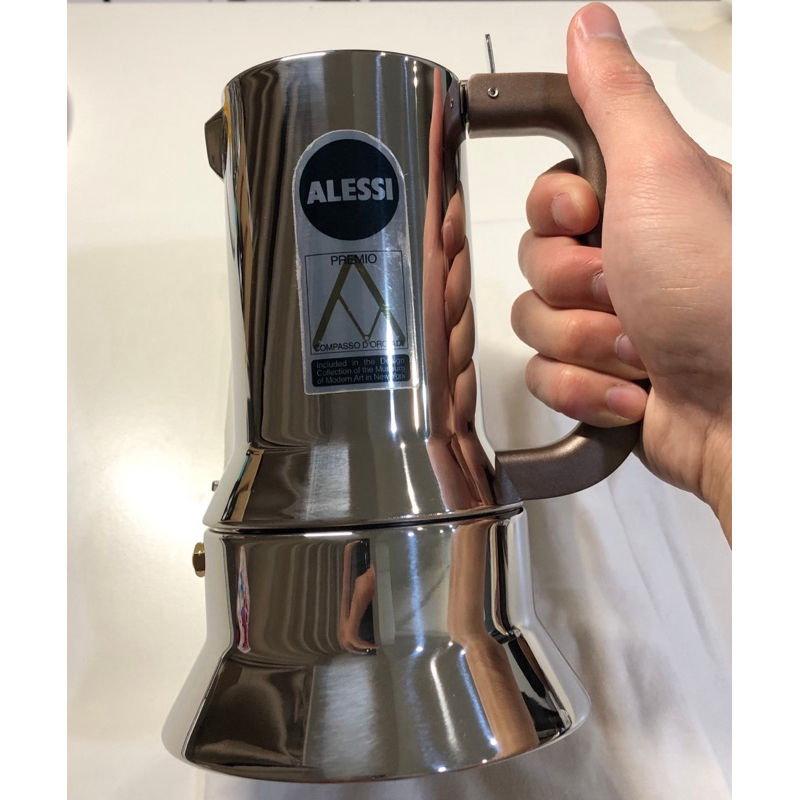 Alessi  9090 不鏽鋼摩卡壺 電火咖啡壺6人份內含原廠減量片 摩卡壺 咖啡壺 煮咖啡