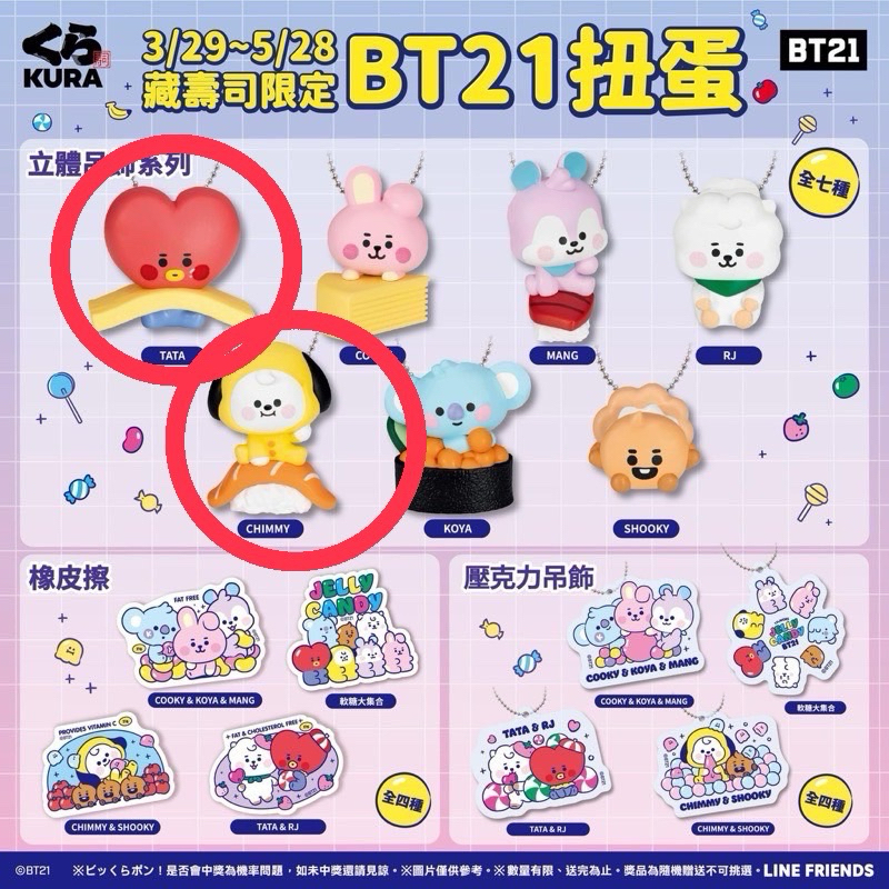 ☾ NÜ選物店｜現貨｜BT21藏壽司扭蛋