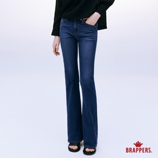 BRAPPERS 女款 美腳ROYAL系列-中腰彈性喇叭褲-深藍