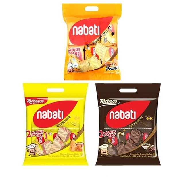 【蝦皮特選】Nabati 起司/巧克力/花生威化餅(414g) (部分即期)