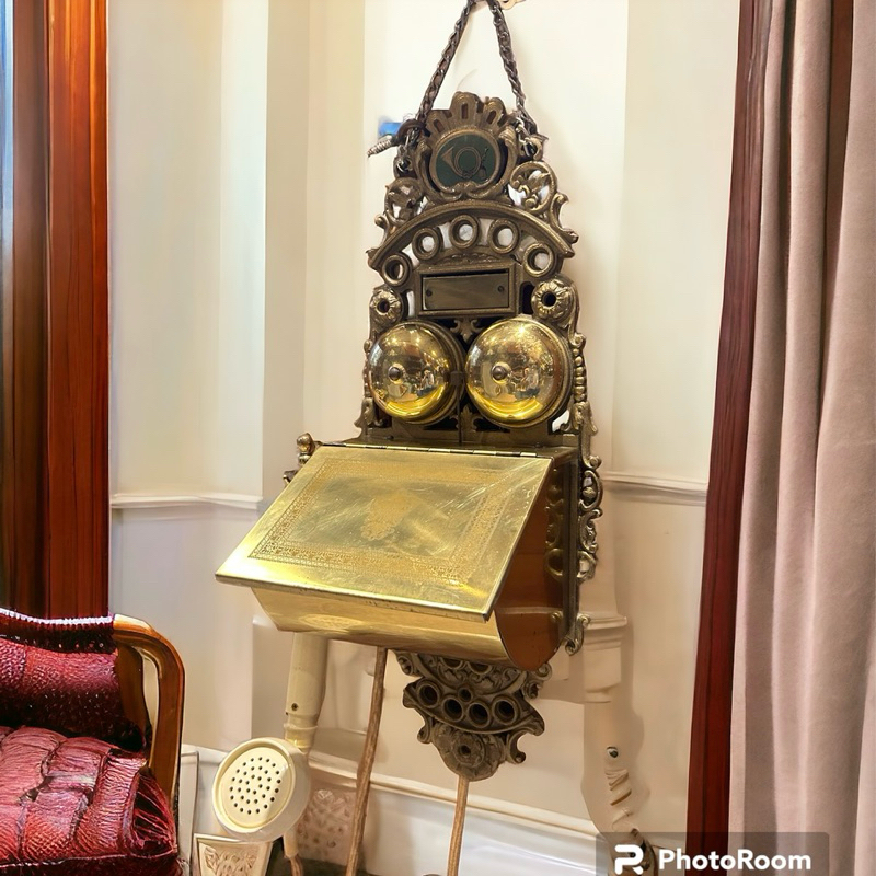 《內壺春 工藝》 高爾貝爾 歐式 鑄鐵 銅製 古董 轉盤 電話