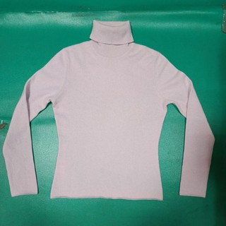 Brooks Brothers 布魯克兄弟 女 頂級純喀什米爾羊毛 輕 暖 柔軟 優雅 高領 長袖 上衣 毛衣 M號