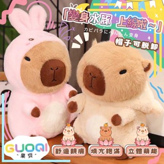 【果齊💕限時秒殺💕】變身水豚玩偶 水豚公仔 公仔 水豚娃娃 玩偶 水豚 水豚君公仔 毛絨玩具 可愛醜萌 生日禮物