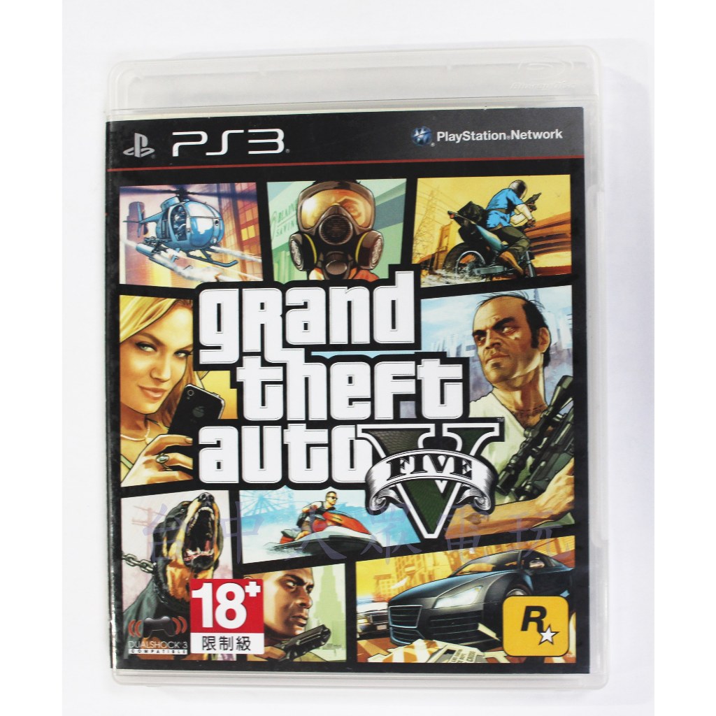 PS3 俠盜獵車手 5 GTA 5 GTA5 (中文版)**(二手片-光碟約9成新)【台中大眾電玩】電視遊樂器專賣店