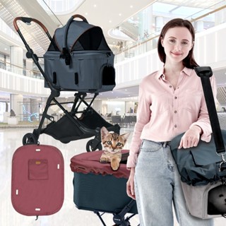 (慶雙11)【Baby House Pet】ryanpet step韓國多功能分離式寵物推車 汽車椅 【贈高鐵上車套件】