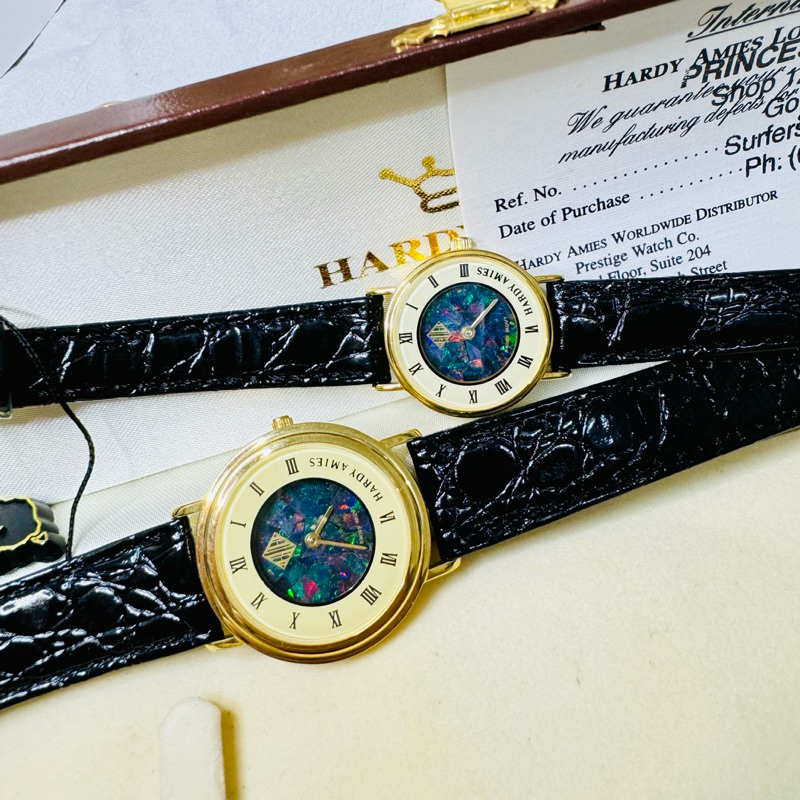(剩小隻)Hardy Amies 蛋白石錶 (可單購)情侶錶款 復古 古董錶 opal watch