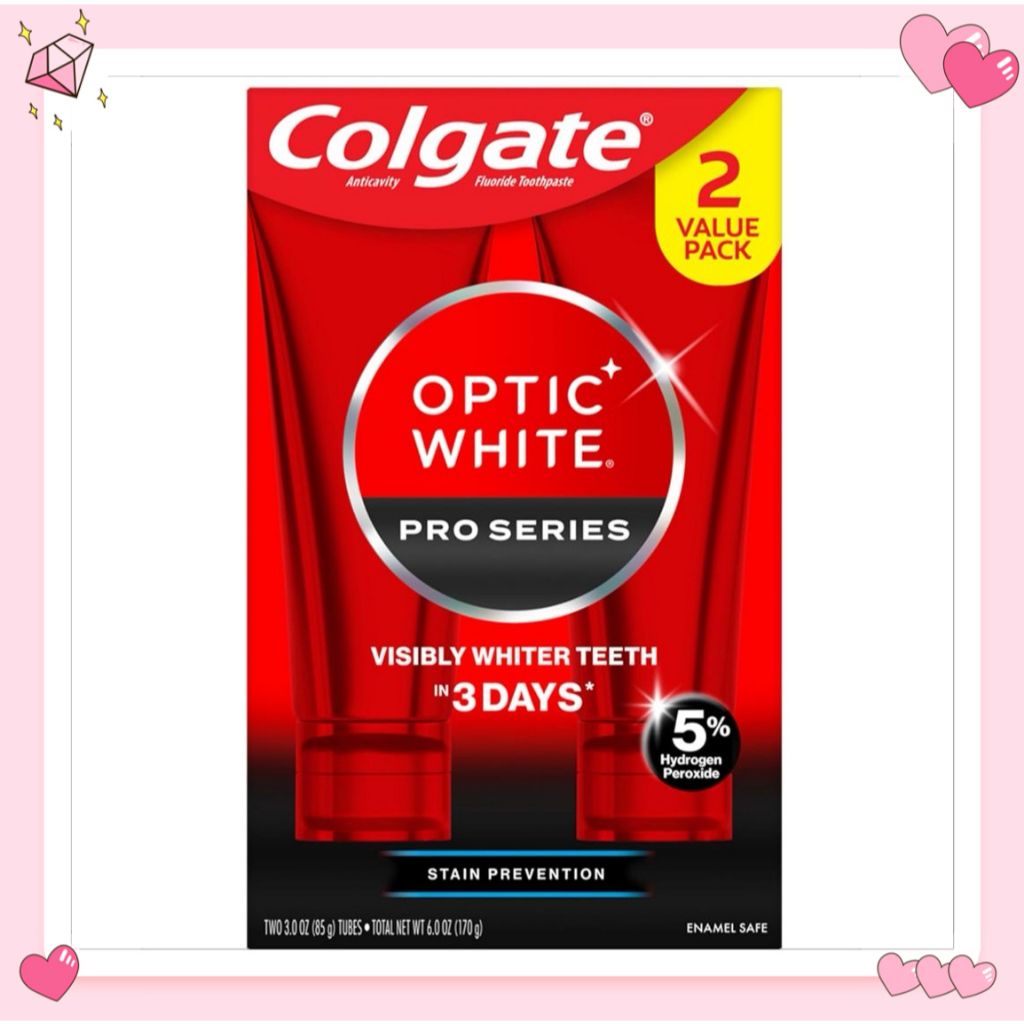 預購 Colgate Optic White Pro Toothpaste Stain Prevention