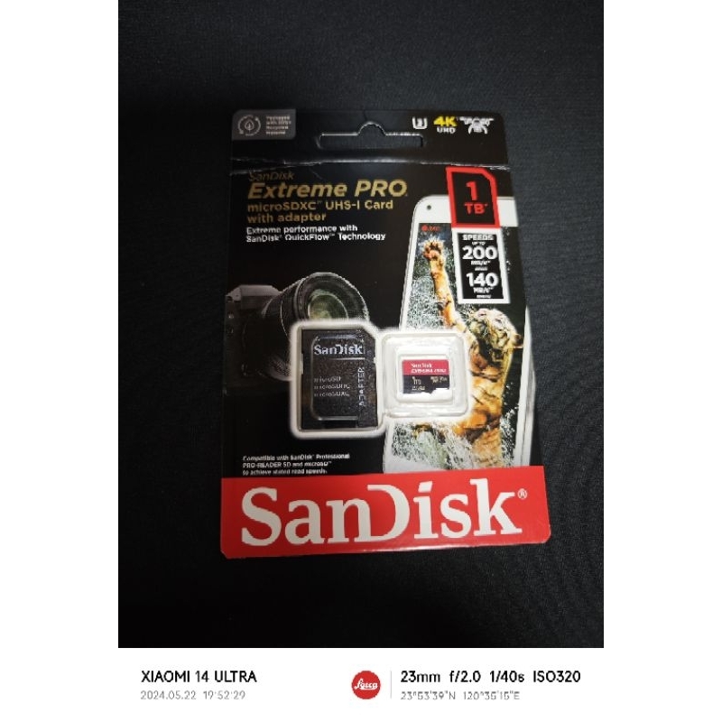 SanDisk 1TB Extreme PRO A2 V30 microSDXC U3 記憶卡 200MB/s