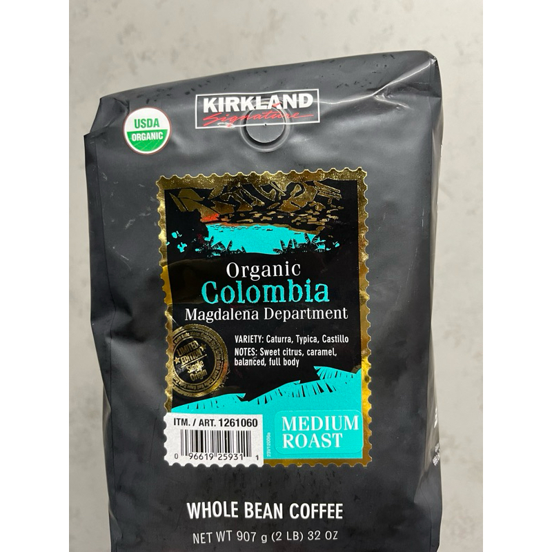 Kirkland Signature 科克蘭 有機哥倫比亞 咖啡豆 好市多 Costco
