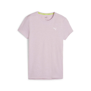 PUMA 短袖上衣 慢跑系列Run Fav麻花短袖T恤(F) 女 52316860 粉紅色