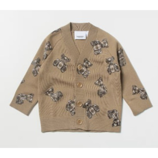 二手名牌BURBERRY開衫針織外套 Thomas小熊 卡其(原價$10,385)