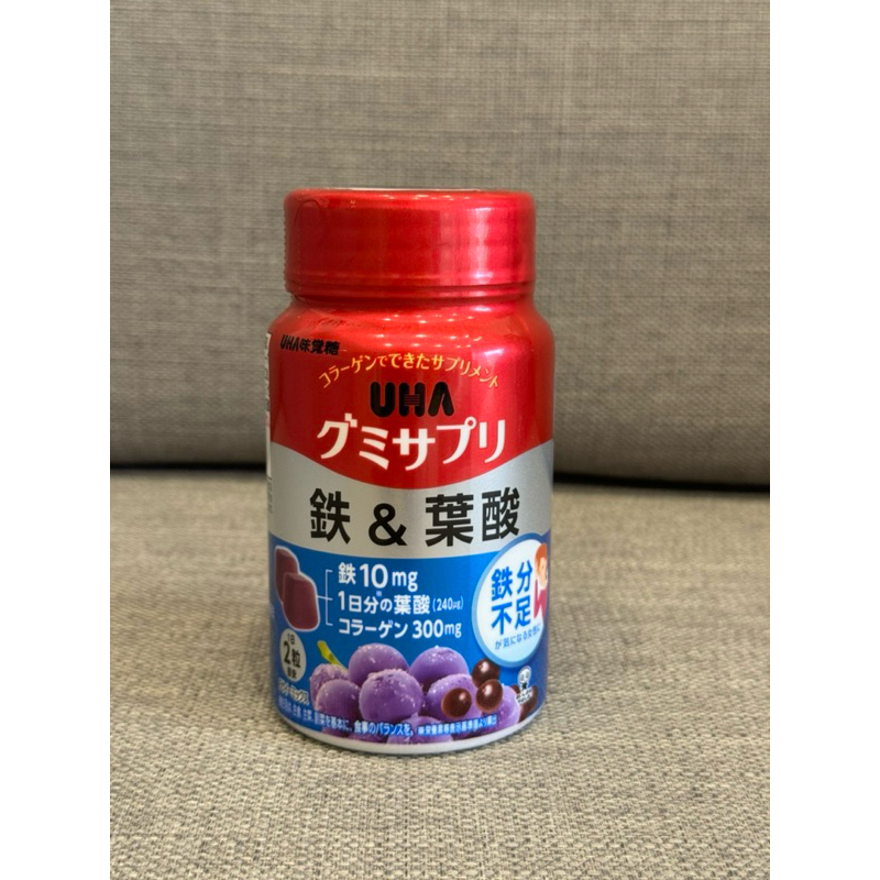 日本 UHA 味覺糖 鐵&amp;葉酸 30天份