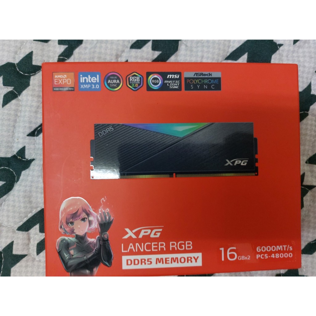 ADATA XPG Lancer RGB DDR5 6000 32G (16Gx2) CL30 黑
