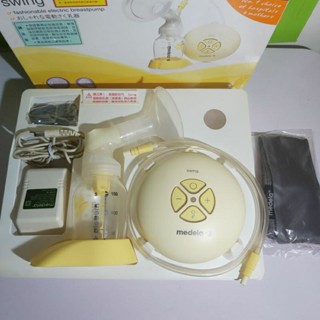 二手 板橋可自取 美德樂 medela Swing Flex電動單邊吸乳器美樂漢堡機+medela手動吸乳器,九成新