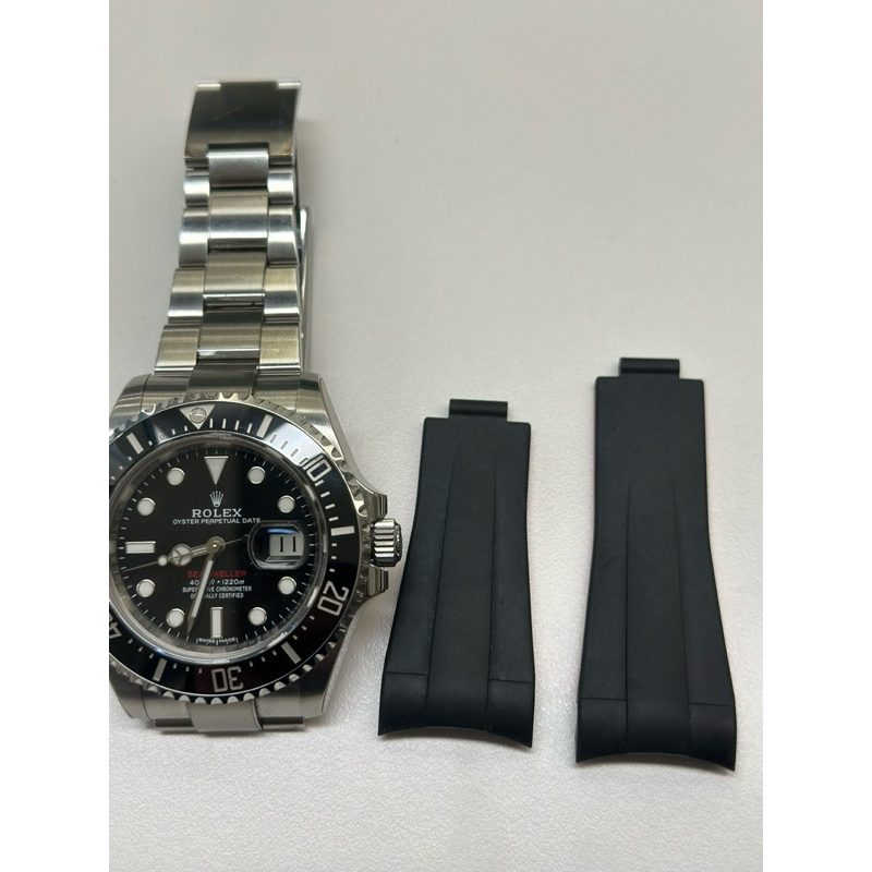 勞力士錶款Rubber B 橡膠錶帶 Rolex Sea-dweller 126600 43mm 海使