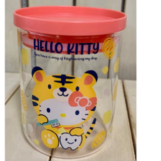 全新hello kitty玻璃儲物罐/玻璃罐/儲物罐/罐子/食物密封罐