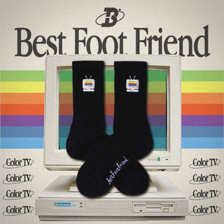 (Wings Select) BEST FOOT FRIEND BFF Color TV 彩色電視機 黑色 襪子 機能