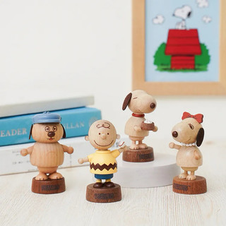 【PEANUTS】查理布朗/史努比/奧拉夫/貝兒 迷你彈簧擺飾 彈簧搖頭公仔．史努比Snoopy 擺飾