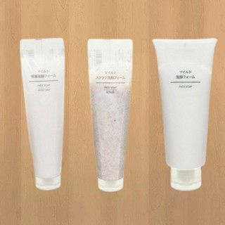 日本 MUJI 無印良品 洗面乳 保濕 溫和去角質 無印 無香料 無酒精 滋潤 洗淨毛孔【小三美日】DS021356x