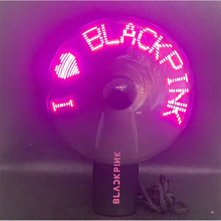BLACKPINK發光閃字小風扇樸彩英金智秀LISA周邊DIY改字手持便攜