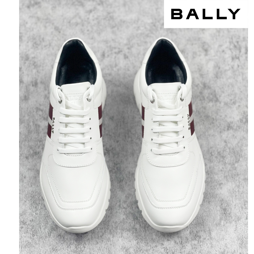 Bally Blerry Raise Sneaker In White Leather 巴利白色皮革運動鞋 搭配橡膠鞋底