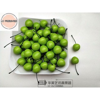 🎈部分現貨🎈模擬模型 假的綠色櫻桃車釐子 罐頭點綴櫻桃道具