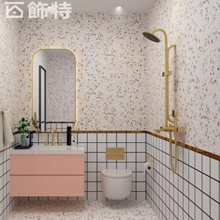 【北歐ins風墻紙自粘】 磨砂壁貼 浴室改造 浴室餐廳廚房檯面防水防油壁貼 加厚墻貼 宿舍貼紙 墻面貼紙 大理石貼紙