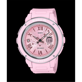CASIO 卡西歐 BABYG 星空錶盤 指針 雙顯 女錶-粉 (BGA-150ST-4A)[秀時堂]