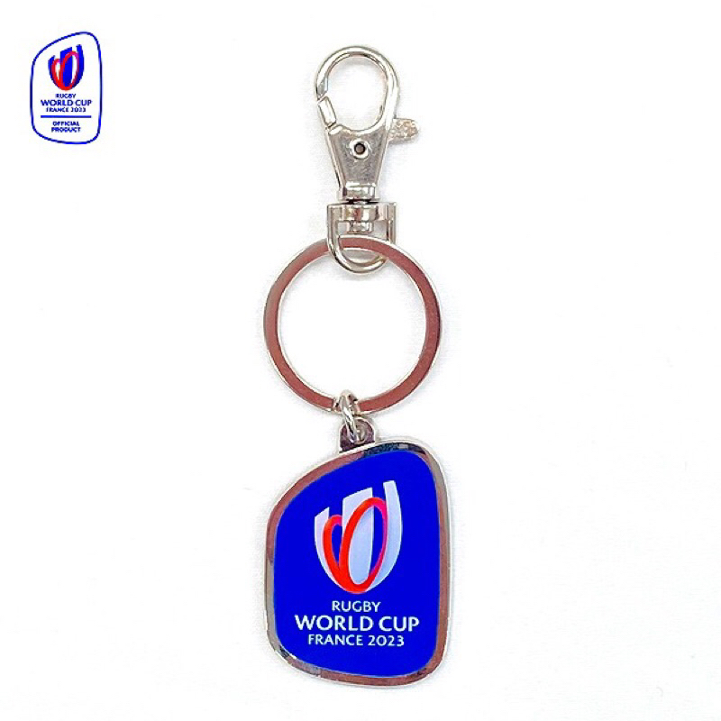 法國橄欖球世界盃 2023 官方商品金屬鑰匙圈鑰匙圈藍色橄欖球 RWC35573