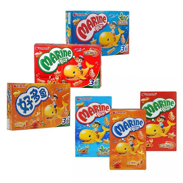 韓國 好麗友 好多魚餅乾 小魚 烤蝦 海苔 烤雞 零食 餅乾 團購 海洋動物造型 家庭號 【好物底家】D919603 X